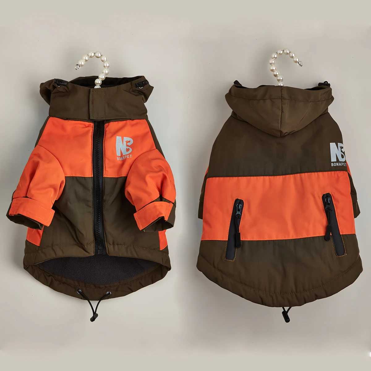 Winter Dog Jacket Thickened Fleece Warm Dog Clothes Waterproof Raincoat French Bulldog Puppy Coat Windproof Big Dog ClothingXJ250109