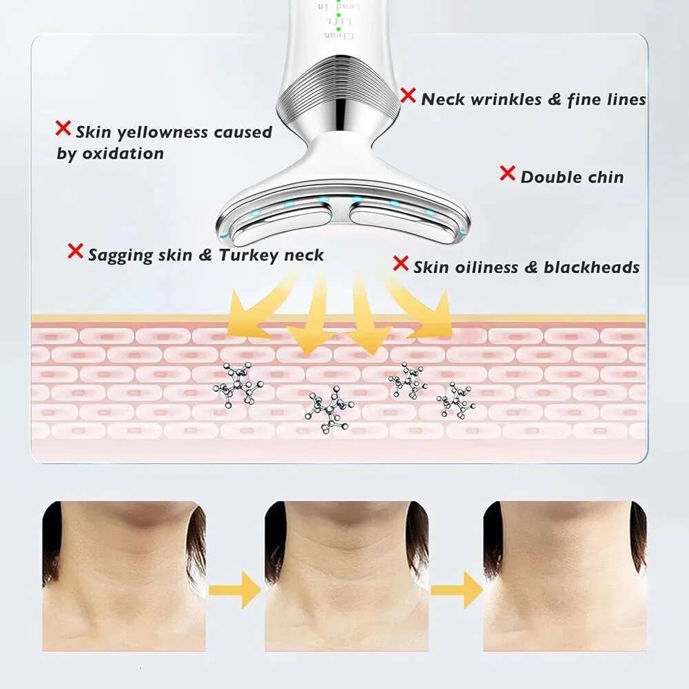 EMS Neck Face Beauty Device Facial hine Skin Tighten Reduce Double Chin Anti Wrinkle Remove Lifting Massager SkinCare