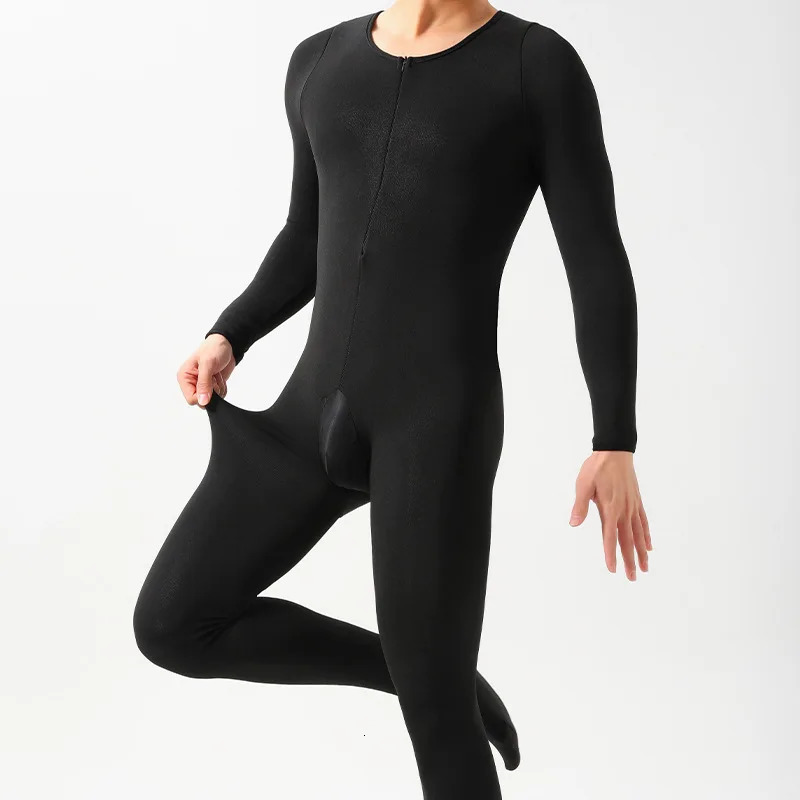 320g Men Thickened Add Plush Thermal Onesie Underwear Side Open Cock Pouch Bodysuit Winter Warm Wear Jumpsuit Pajamas Plus Size 250102