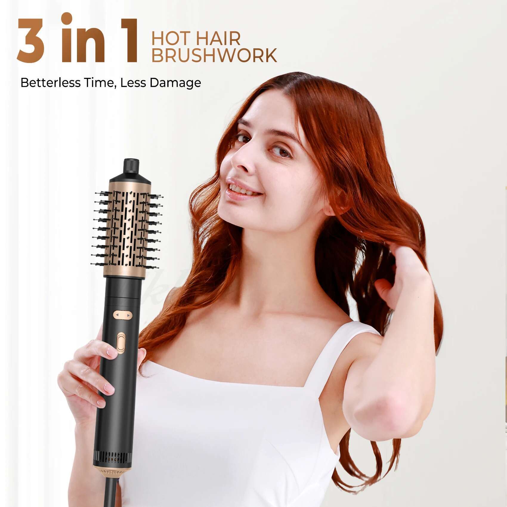 Round Hot Air Spin Set Auto Rotating Blow Dryer Brush for Straightening Drying Curg