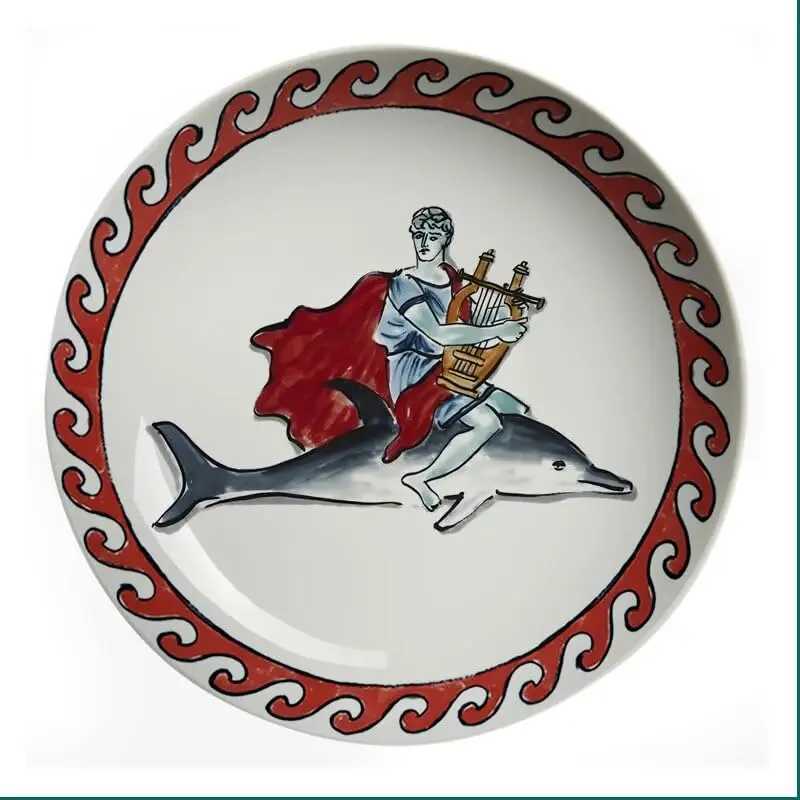 Dishes Plates Italian Ginori 1735 Poseidon Your Plate Ceramic Decorative Tableware Living Room Background Wall Hanging Board H250110