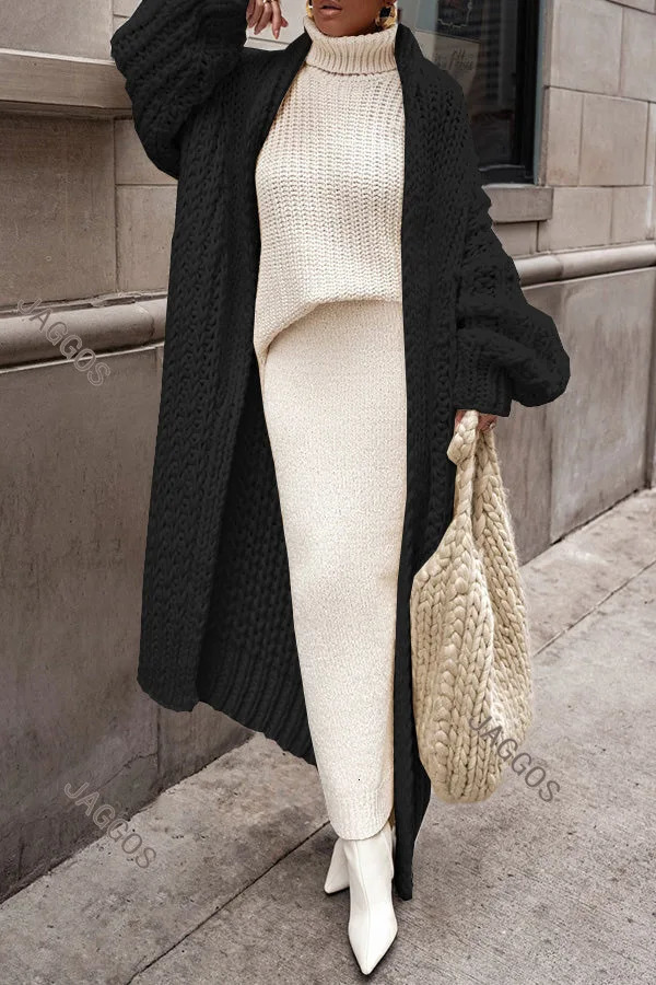 Hollow Out Women Sweater Spring and Autumn Cardigan Coats Casual Solid Knitted Cardigan Loose Clothes Women Oversized Cardigan 250106