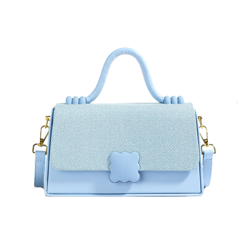 Bag Handheld Versatile Box 2025 New Color Contrasting Beautiful Small Square Style Cross Single Shoulder Women's Bag Trendy