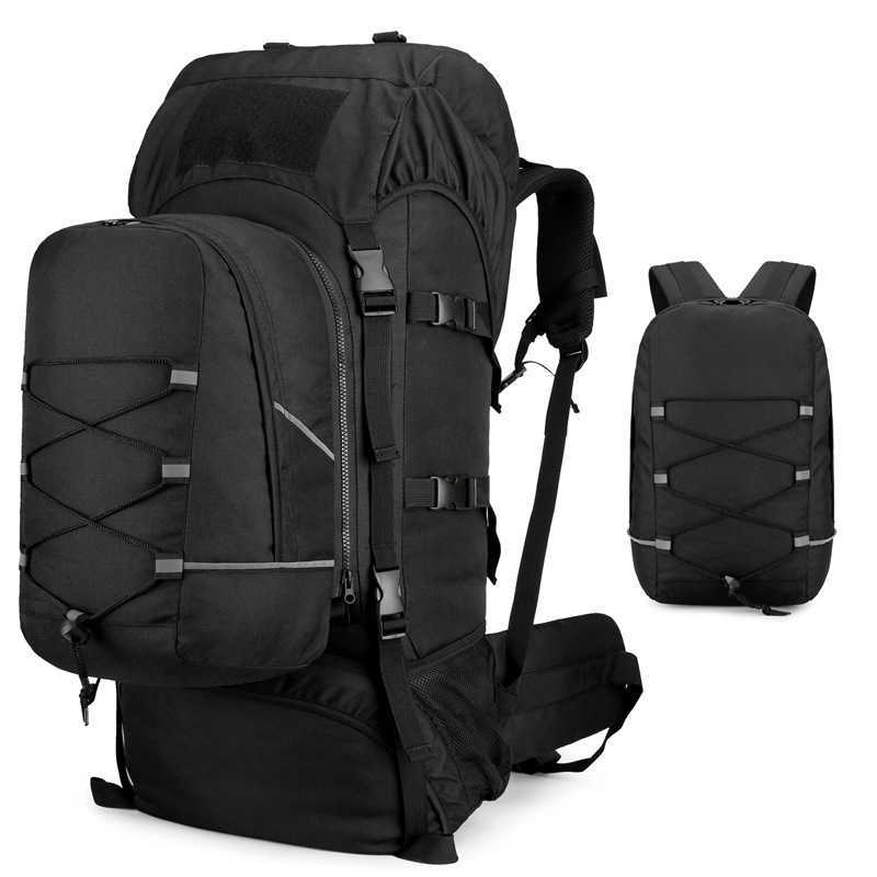 New Hiking Bag Tactical Mother Bag Double Shoulder Bag Backpack Outdoor Sports Daypack Large Capacity Travel Bag 240920