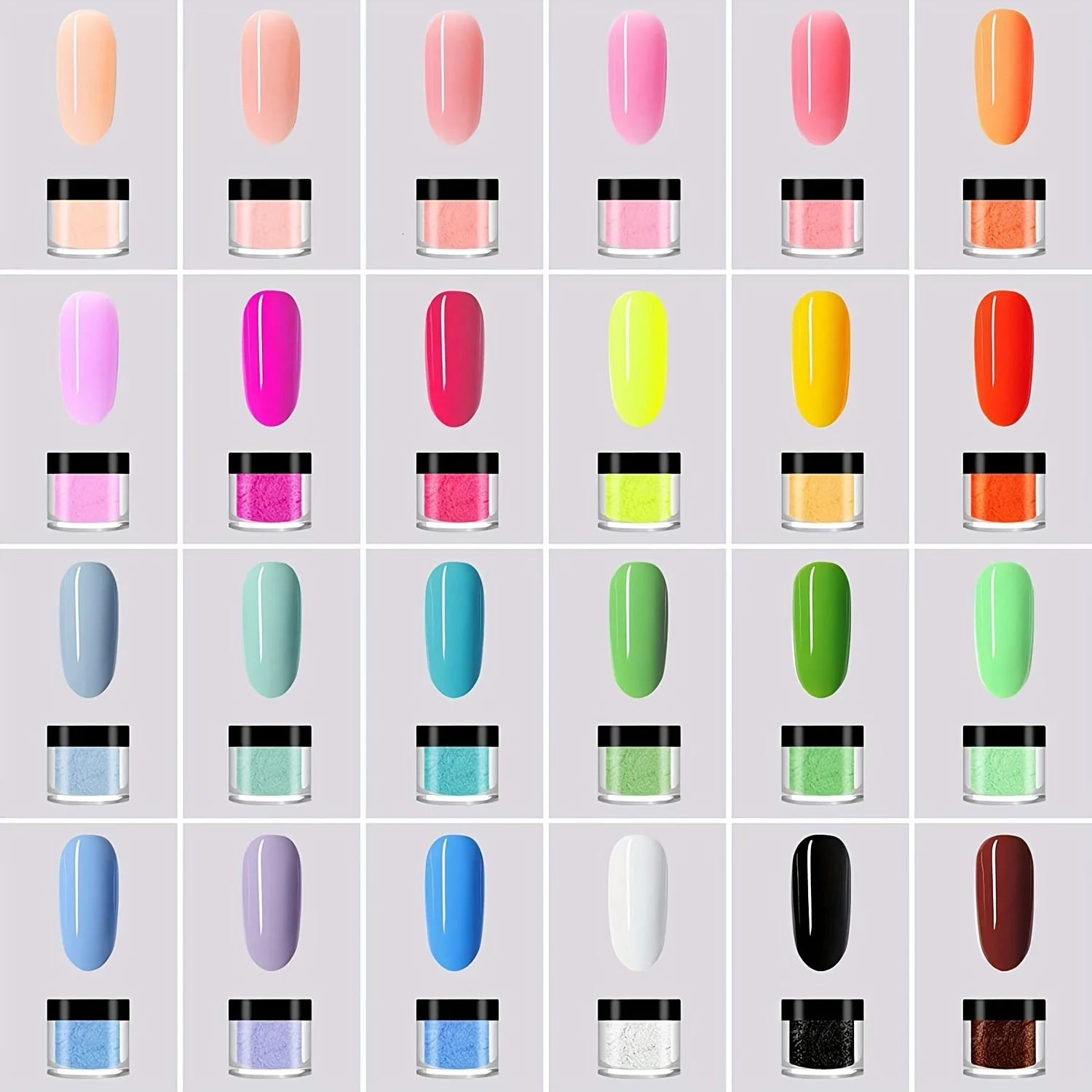 24 Colors Acrylic Manicure Crystal Powder Set 3D Three Dimensional Nail Tip Extension Engraving Manicure Decoration Supplies 250107