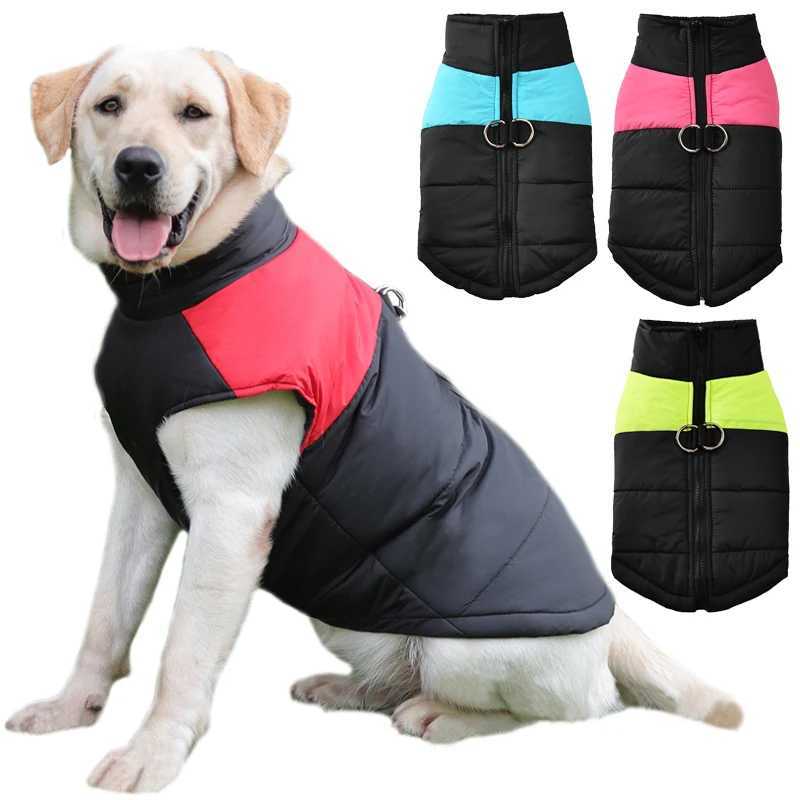 Winter Big Dog Clothes Waterproof Vest Jacket For Small Dogs Cats Outdoor Warm Puppy Coat With D Ring Labrodor Pug Pet CostumeXJ250109