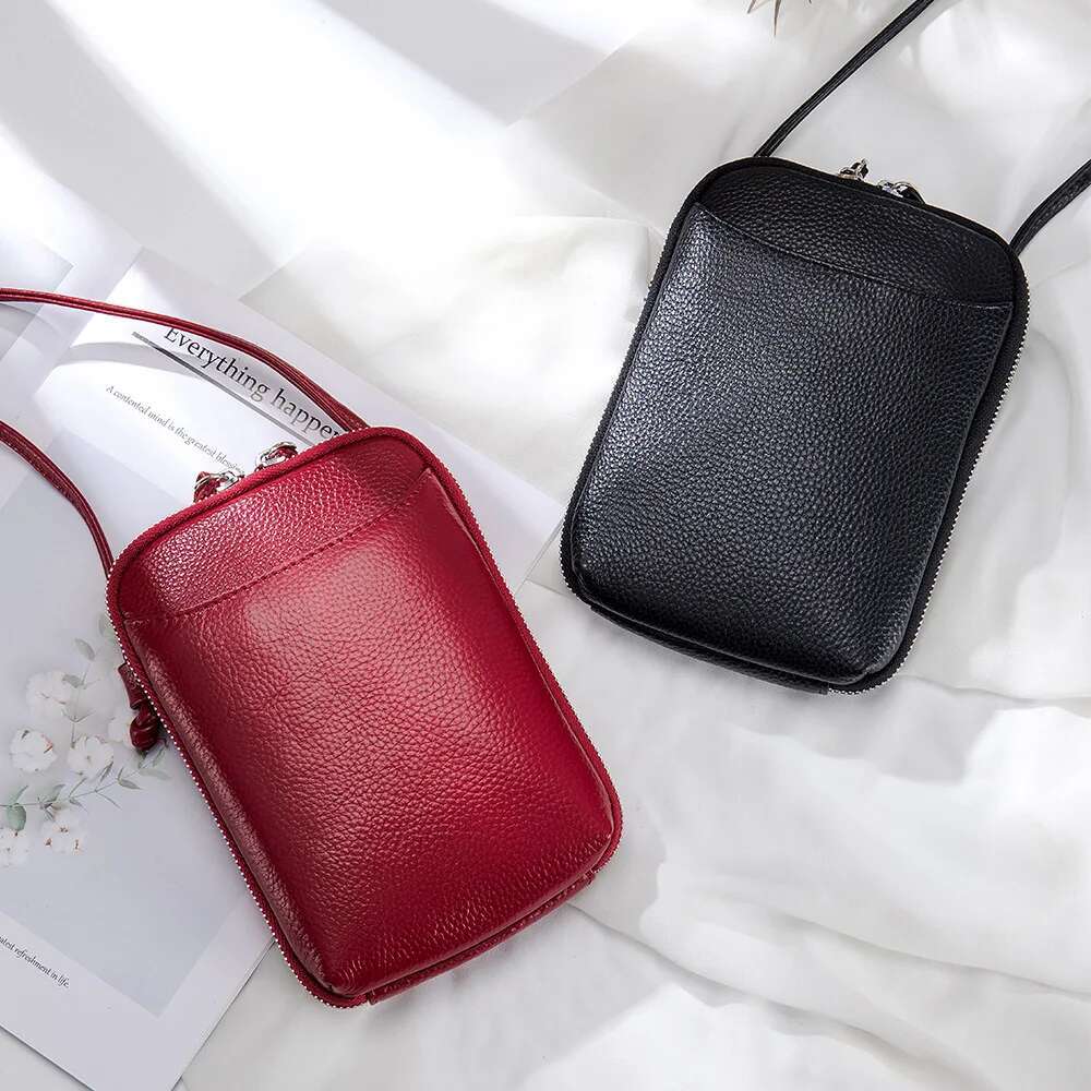 Genuine Leather One Shoulder Women Crossbody Bag Designer Small Handbag Lipstick Key Phone Pouch Holder For Female
