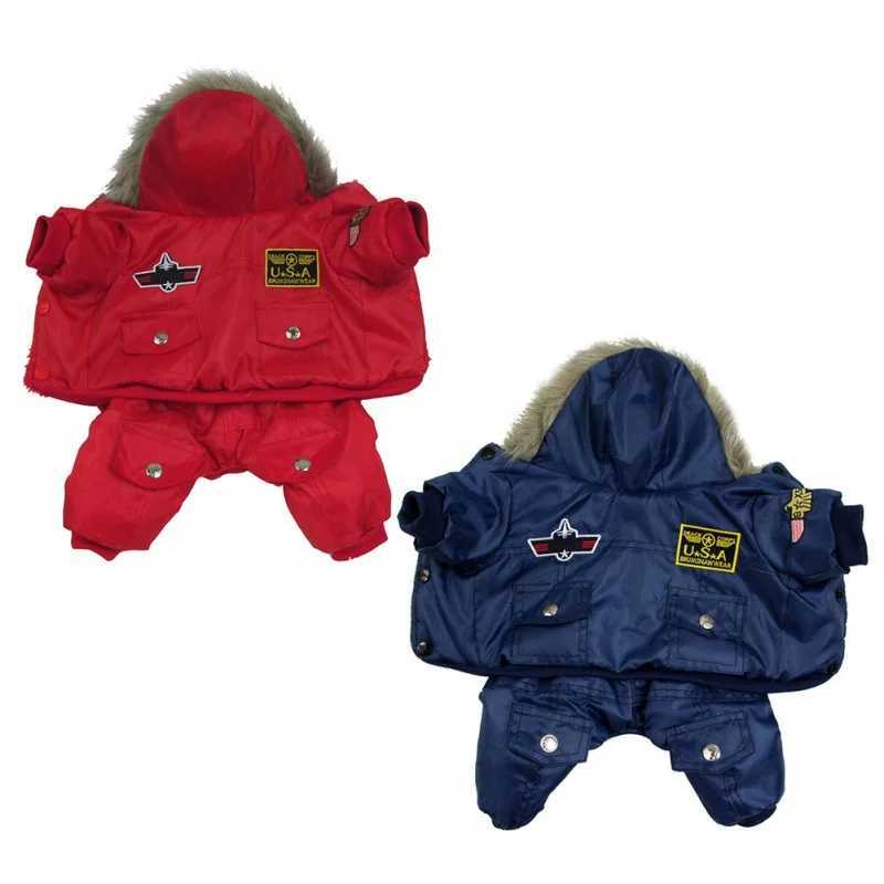 Autumn Winter Warm Pet Dog Jacket Uniform Thicken Hooded Dog Padded Coat For Small Medium Dogs Puppy Jumpsuit Waterproof CoatsXJ250109