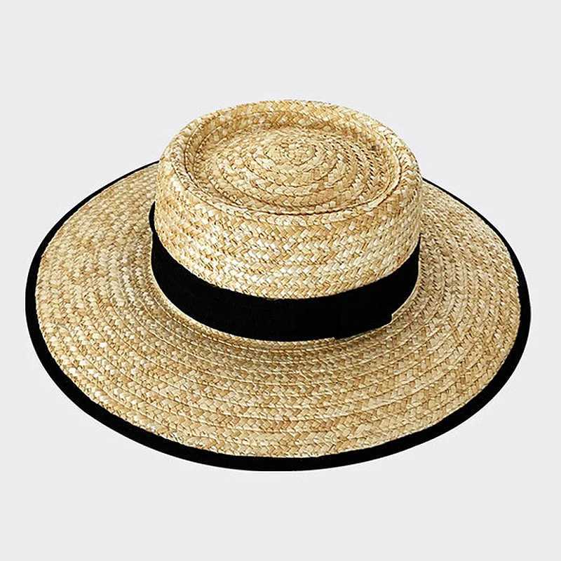 Mens Wide Brim Straw Hat Panama Summer Beach Sun Hat UPF Straw Hat X250109