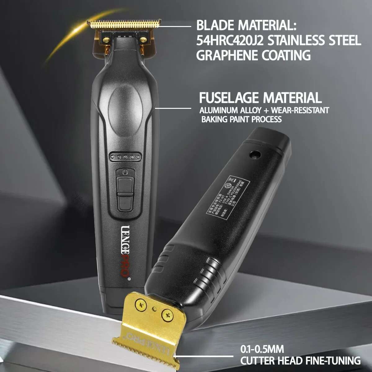 LENCE PRO F2NC F2NT Professional Men's Clipper Full Metal Brushless Motor Hair Trimmer Barbershop with Base Charger