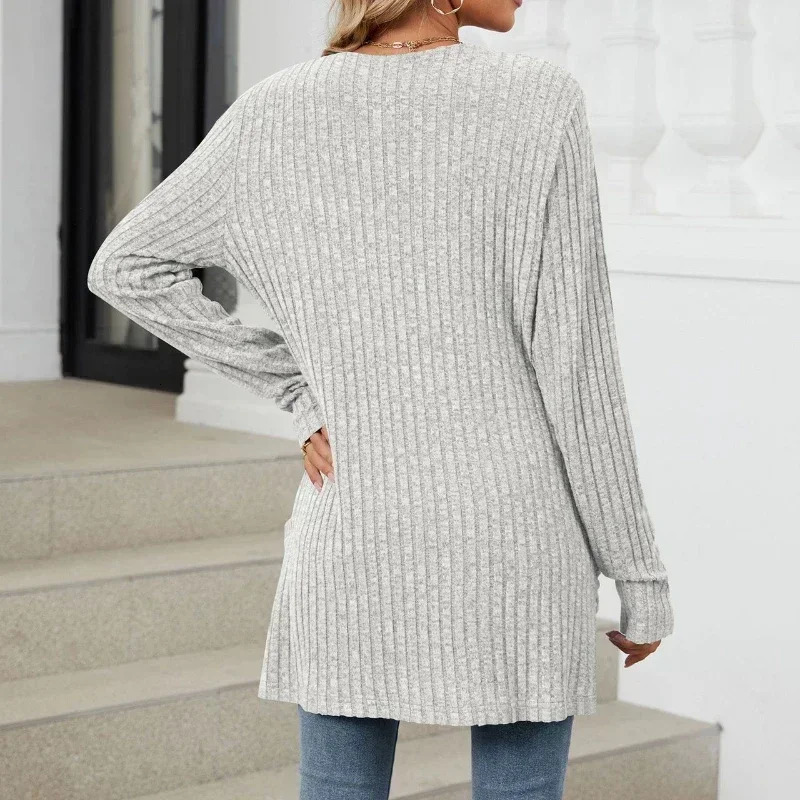 Harajuku Women Basic Jacket Cardigans Autumn Casual Thin Coat Ropa Mujer Fashion Streetwear Cardigan Woman Clothing Outerwear 250106