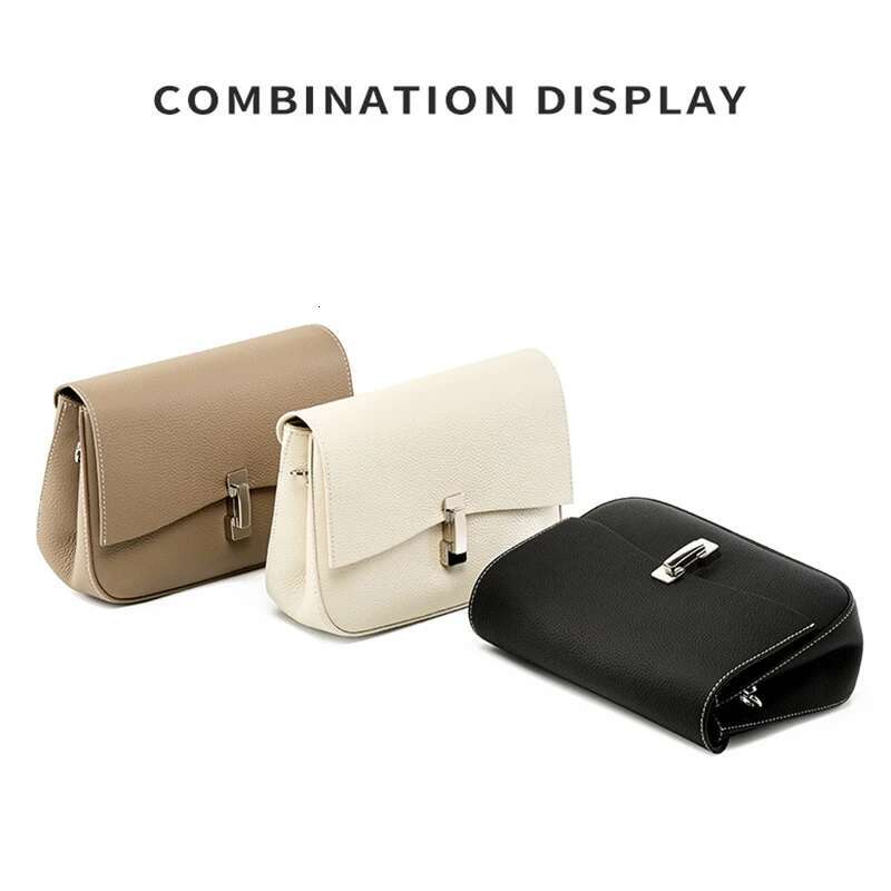 Saddle Bag For Women 2024 New Fashionable Versatile Mother Handbag Lady Genuine Leather Crossbody Girls Single Shoulder Bags