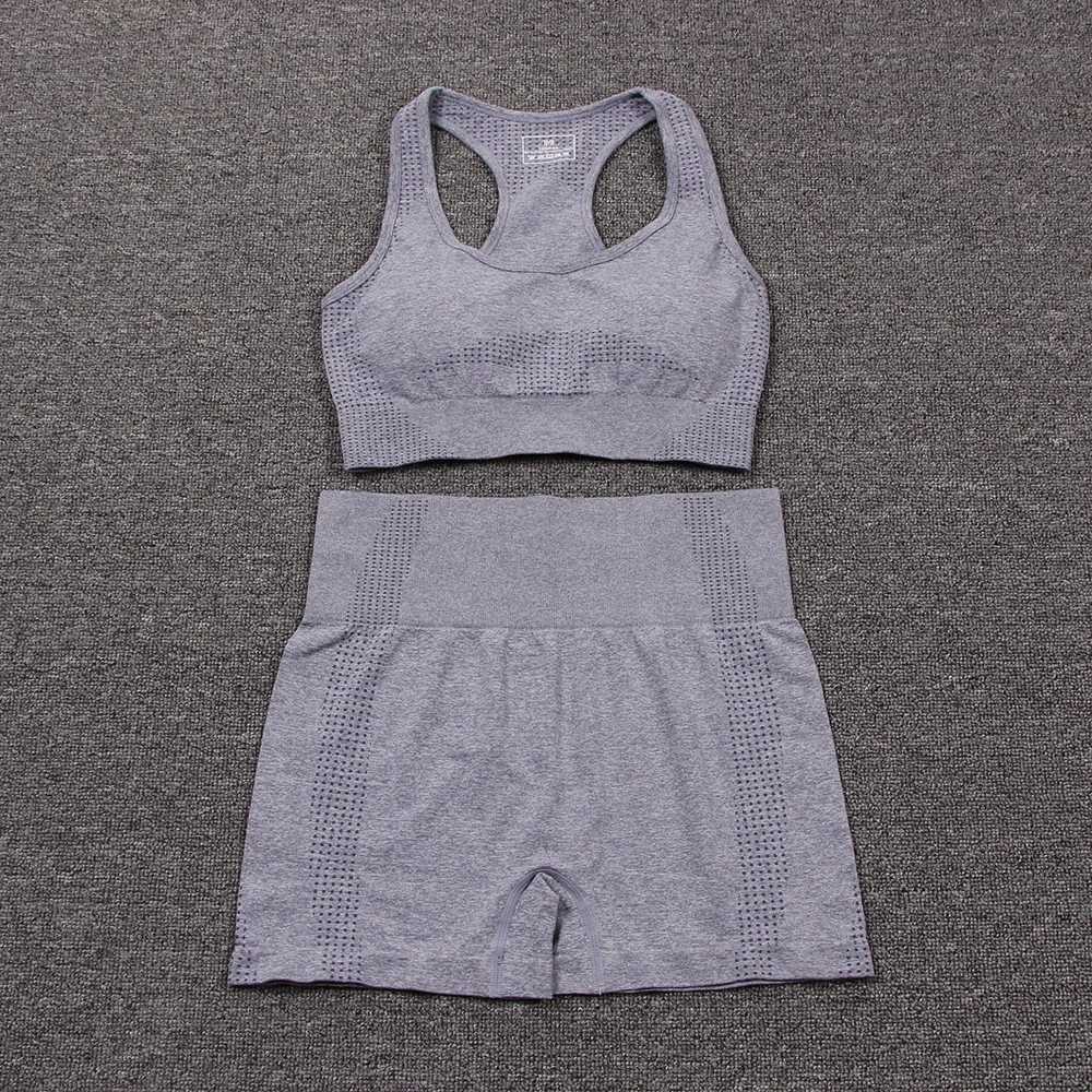 9 Colors Seamless Yoga Set Sport Set Women Fitness Gym Clothing Padded Sports Bra High Waist Gym Shorts Gym Set Sports SuitsXJ250109