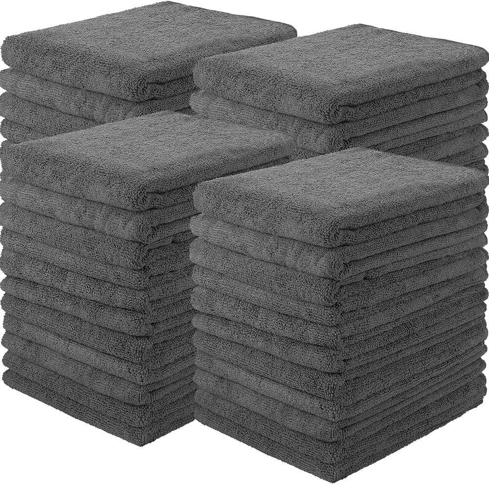 Towel 12 x 28 inchs Bleach Proof Salon Towels Microfiber Absorbent Salon Hand Towels for Gym Bath Spa Shaving Shampoo Home Hair Drying 250110