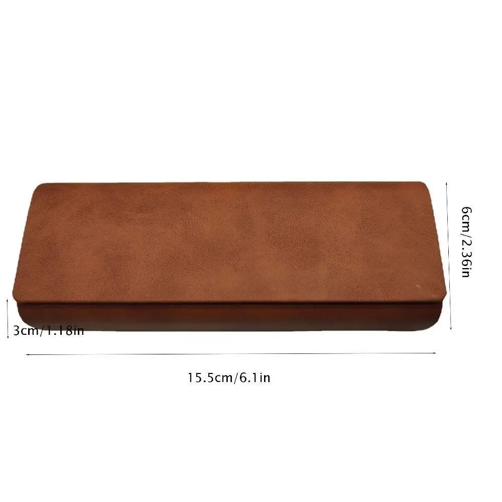 PU Leather Eyewear Bag Portable Retro Wearresistant Sunglasses Case Waterproof Glasses Box 250109