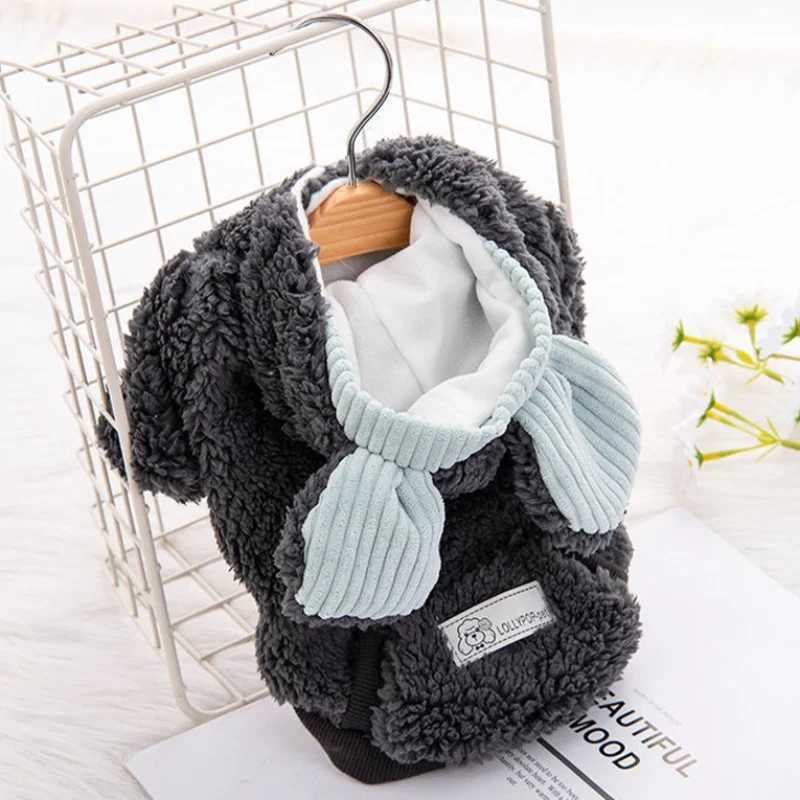 Warm Plush Pet Dog Jacket Coat Bear Pattern Dog Clothes Winter Puppy Costumes Fashion Cat Jacket Coat Pet Overcoat Dog CostumesXJ250109