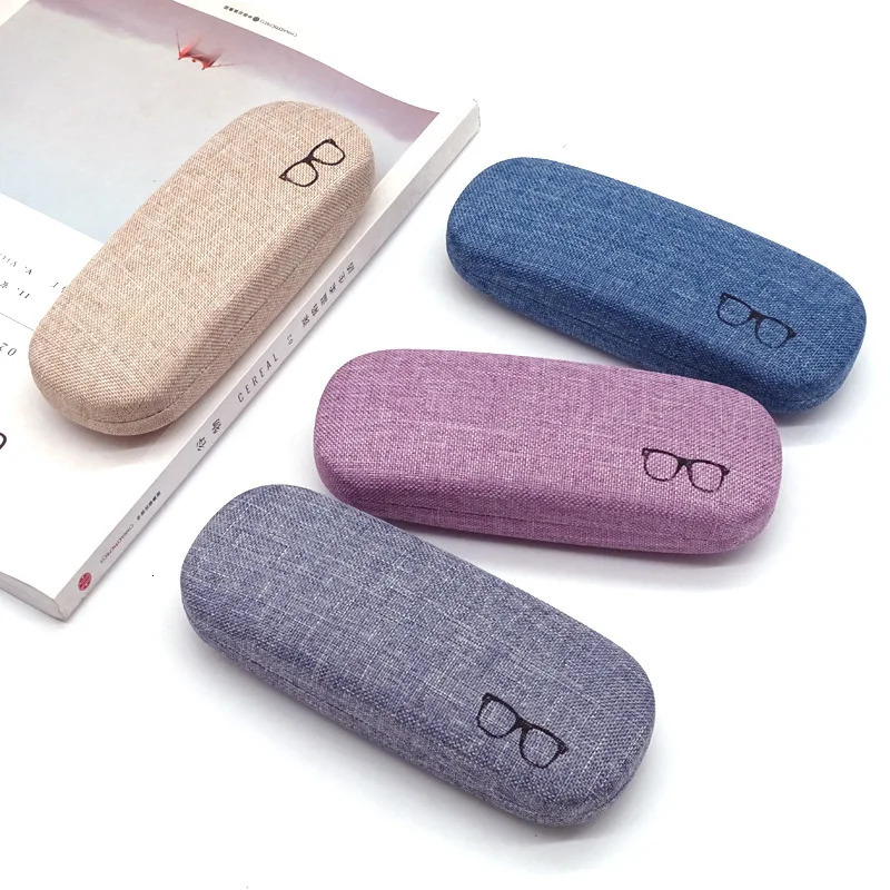 Fashion Glasses Case Hard Shell Linen Fabrics Eyewear Cases Cover Protective for Men Women Sunglasses Eyeglasses Box 250109