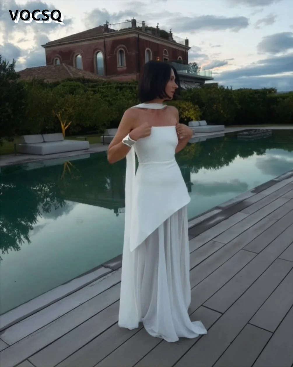 Elegant Prom Dress for Women A Line Sleeveless Slit Evening Vestidos De Noche vestidos de fiestas elegantes mujer 250106