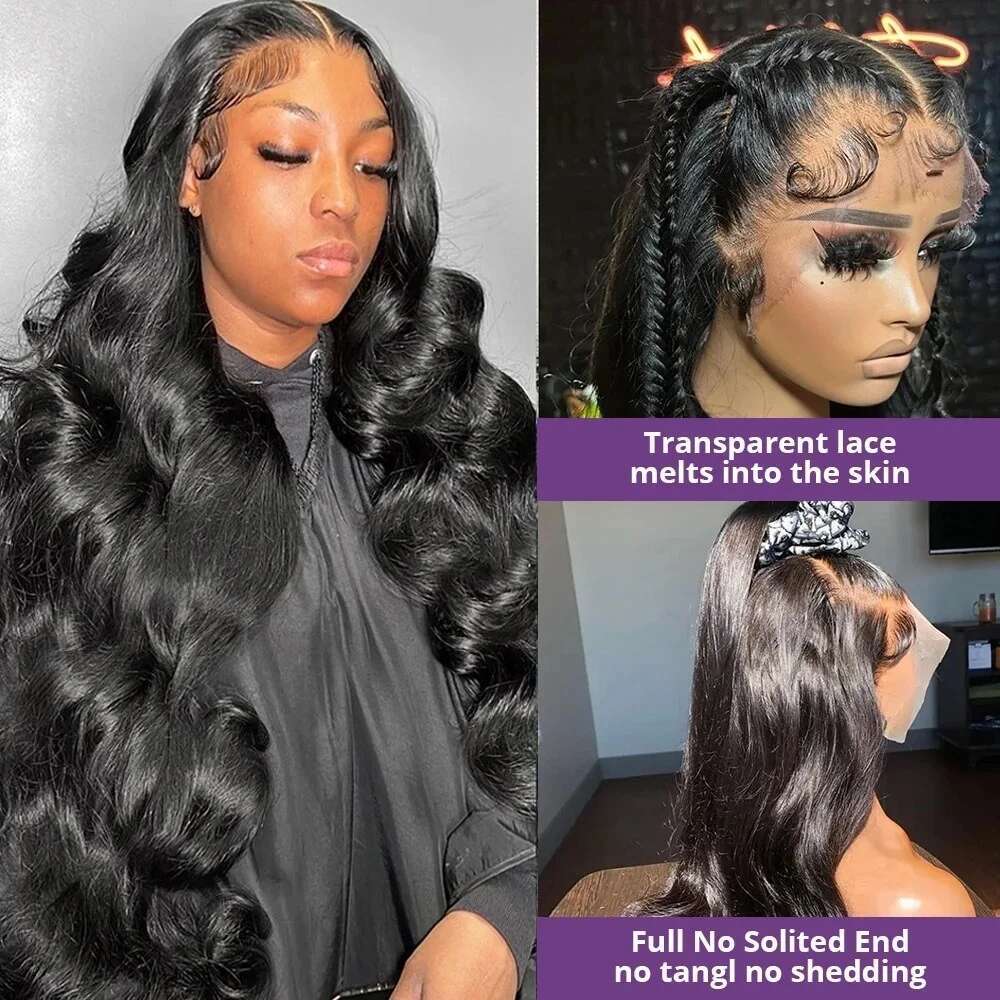 40 Inch Body Wave 13x4 13x6 360 Hd Transparen Frontal Human Brazilian Pre Plucked Lace Front Hair Wigs For Women