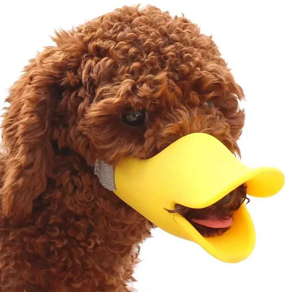 Duck Mouth Shape Dog Muzzle Silicone Duck Muzzle Mask for Pet Dogs Anti Bite Proof Muzzle Pet AccessoriesXJ250109