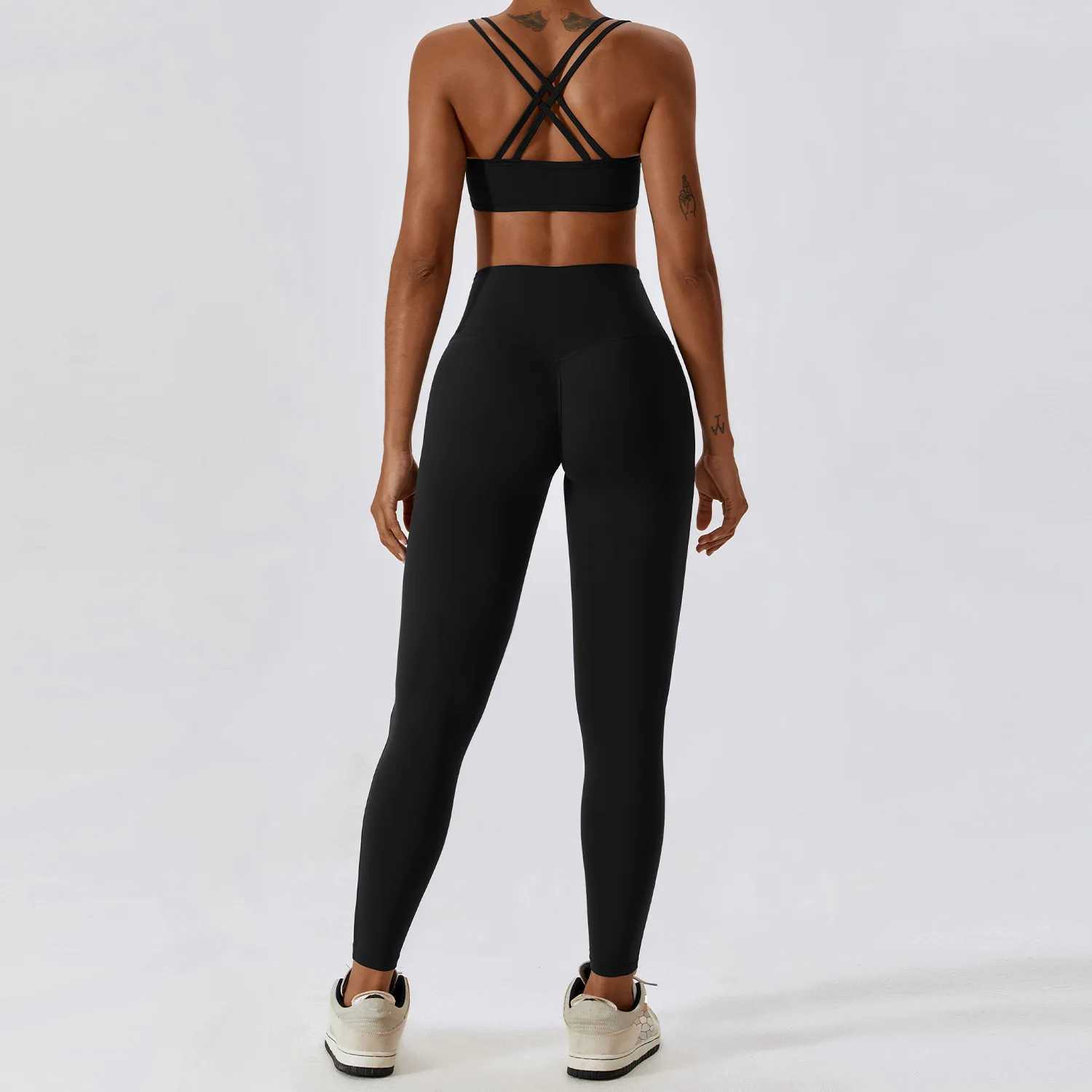 Yoga Clothing Sets Women Athletic Wear High Waist Leggings And Top Two Piece Set Seamless Gym Tracksuit Fitness Workout OutfitsXJ250109