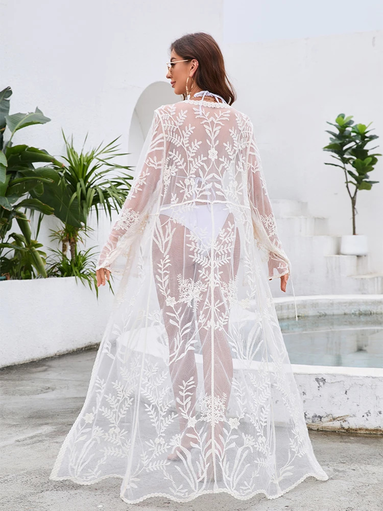 Handmade Beach Cape Cotton Cover Up For Swimwear Summer Swimsuit Cloak Stage Performance Show Props Beachwear High Quality 250108