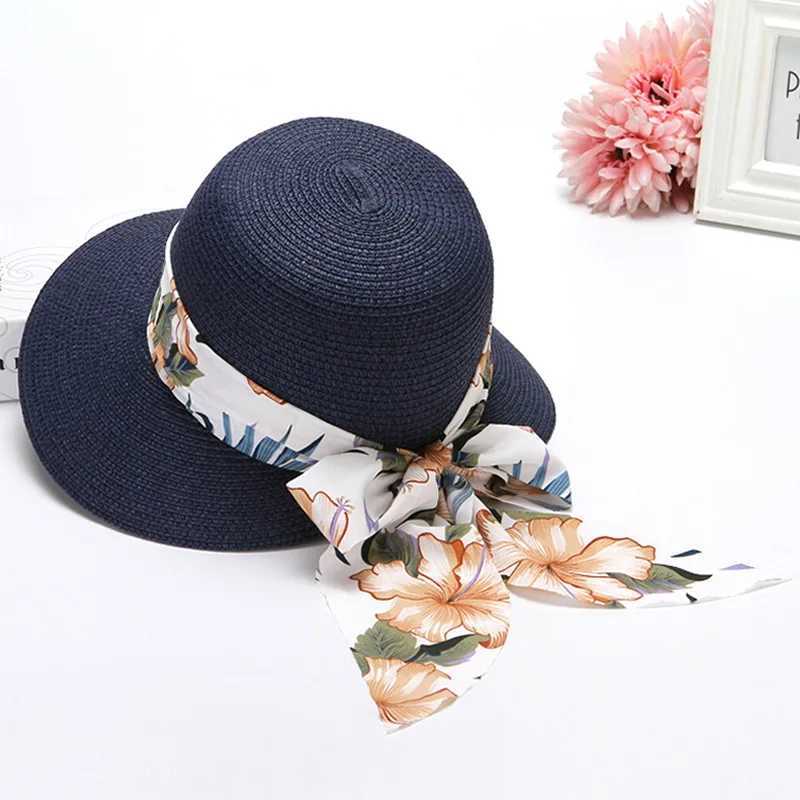 Bonn Summer Beach Hat Bonn Sun Protection Slant Hat Boken Tourist Sun Hat Sbrello Great Slant Weaving Fishermans Hat X250109