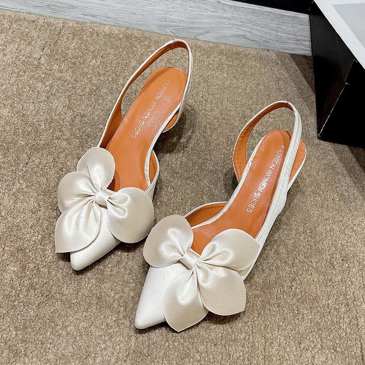 Women Sandals Fashion High Heel Pointed Toe Casual Versatile hot Triple Black Beige Green Orange Free shipping