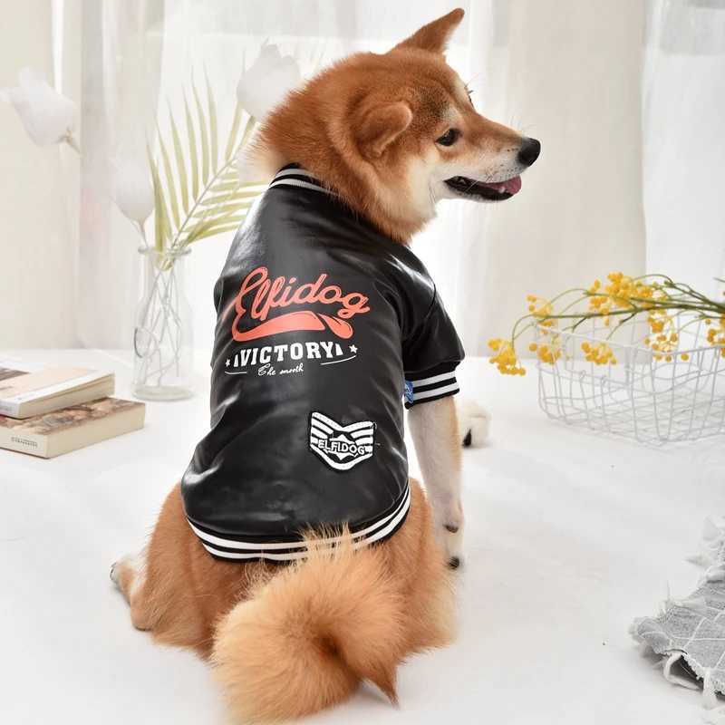 Leather Golden Retriever Clothes For Medium Large Dogs Winter XS 8XL Big Pet Coat Jacket Costume Outfit Pomeranian WaterproofXJ250109