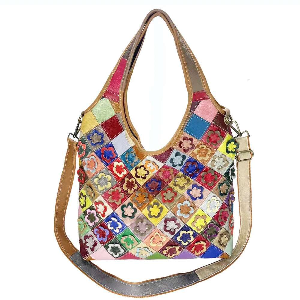 Fashion Multicolour Real Cow Leather Handbags Women Wers Crossbody Bag High Quality Girl Shoulder Bags Female Tote