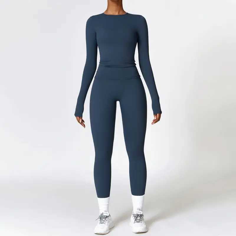 Quick Dry Sport Yoga Set 2pcs Outfit Fitness Gym Suit Workout Clothes For Women High Waist Sportswear Women Suit Tracksuit SetXJ250322