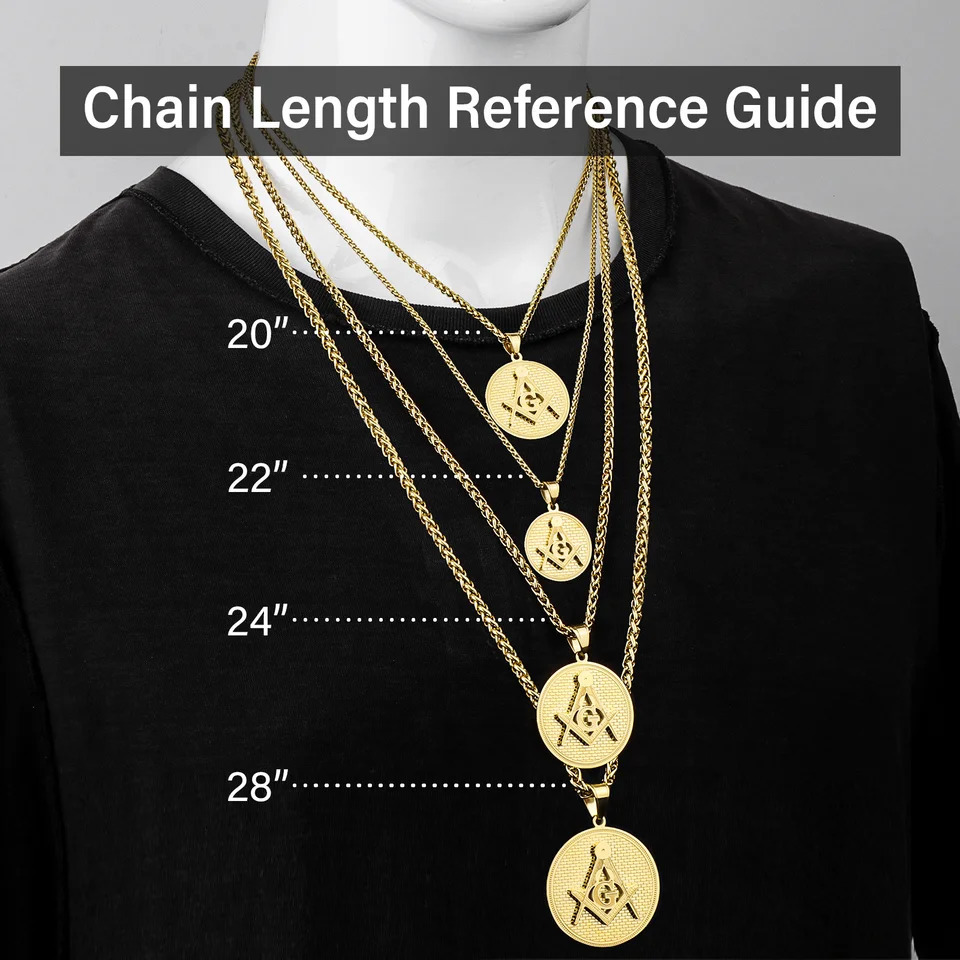 Stainless Steel Masonic Necklace Engraveable Name PendantPersonalized Pendant for men women party jewelry accessories 250109