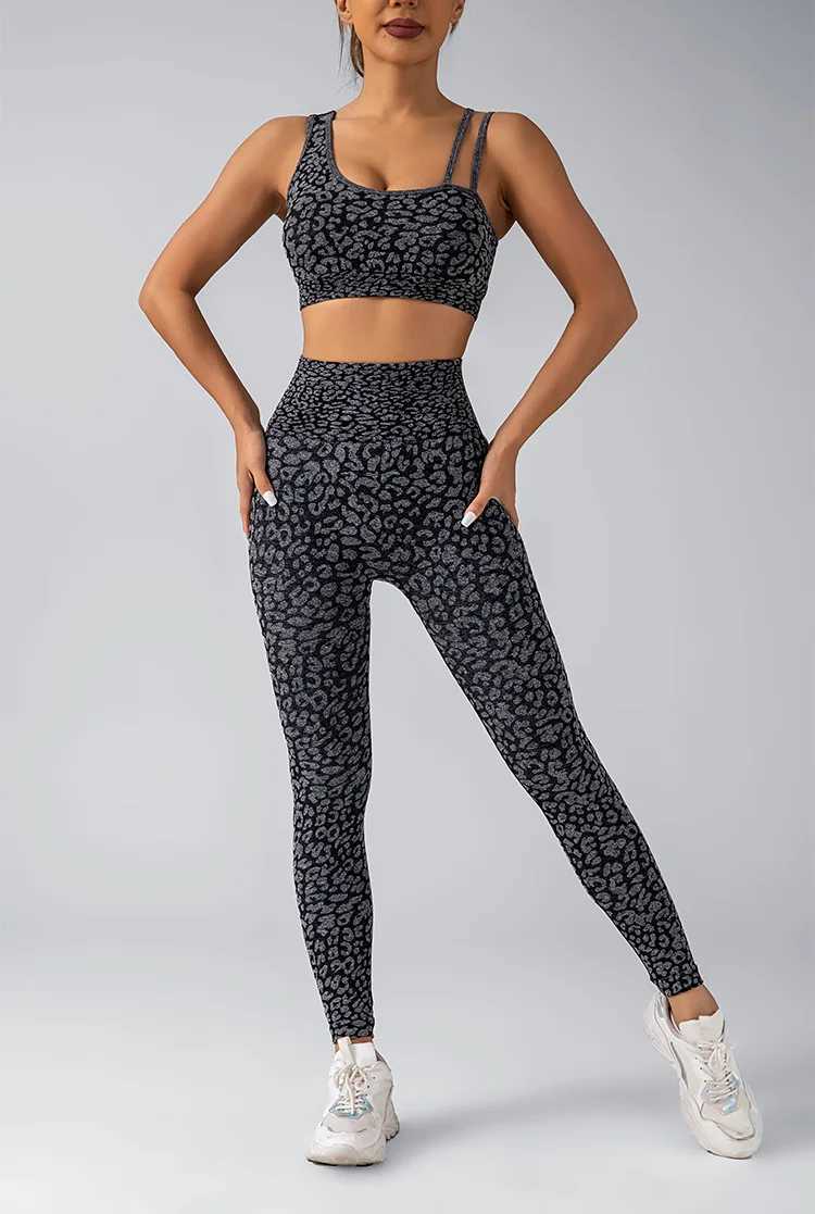 Yoga Set Leggings And Tops Fitness Sports Suits Gym Clothing Yoga Bra Seamless Leggings Running Women Tops PantsXJ250109