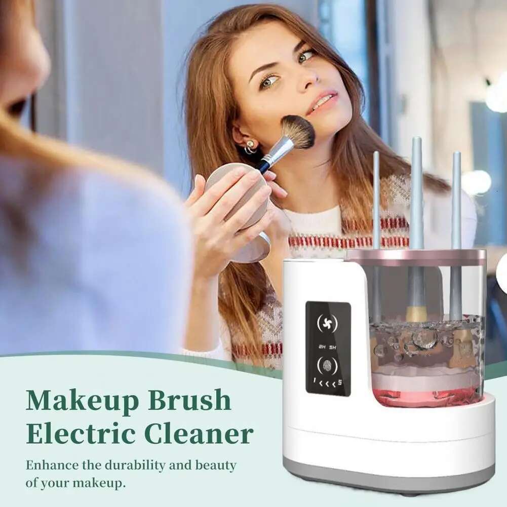 Electric Makeup Cleaner USB Automatic Cosmetic Cleaning hine Multifunction Beauty Brush Dryer Holder Container Wa