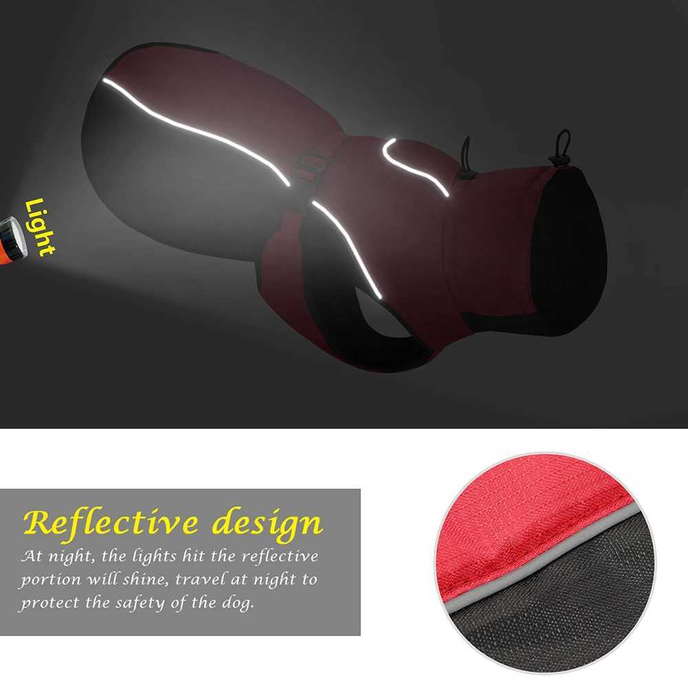 Waterproof Big Dog Clothes Warm Large Dog Coat Jacket Reflective Raincoat Clothing For Medium Large Dogs French Bulldog XL-6XLXJ250109