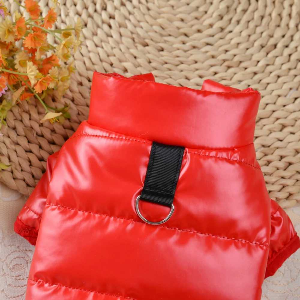 Winter Dog Costume Warm Clothes For Small Dogs Chihuahua Yorkie Coat ClothingThick PU Leather Dog Down Jacket Pet Outfits XS-XLXJ250109