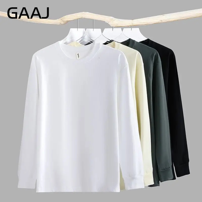 100 Heavy Weight Cotton Long Sleeves T ShirtSolid Tee For Men WomenCasual Plain TshirtFashion Quality Clothing250gsm 88oz 250106