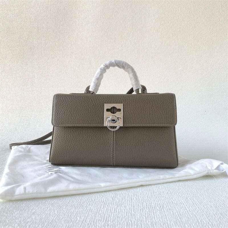 High-Quality Niche CF Stance Wallet Women's Cowhide Fashion Business Versatile Trapezoidal Crossbody Handbag Briefcase