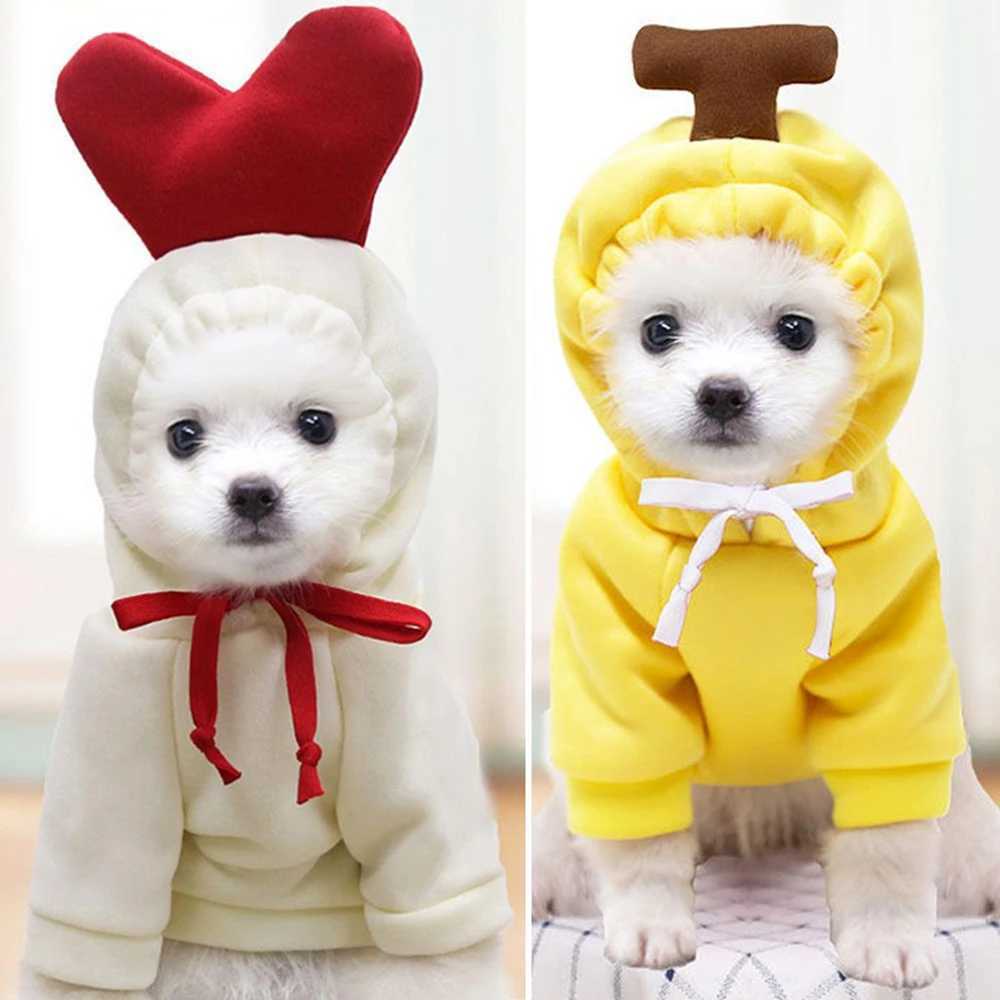 Fall Dog Hoodies Clothes Cute Plush Coat Hoodies Pet Costume Jacket For Puppy Cat French Bulldog Chihuahua Small Dog ClothingXJ250109