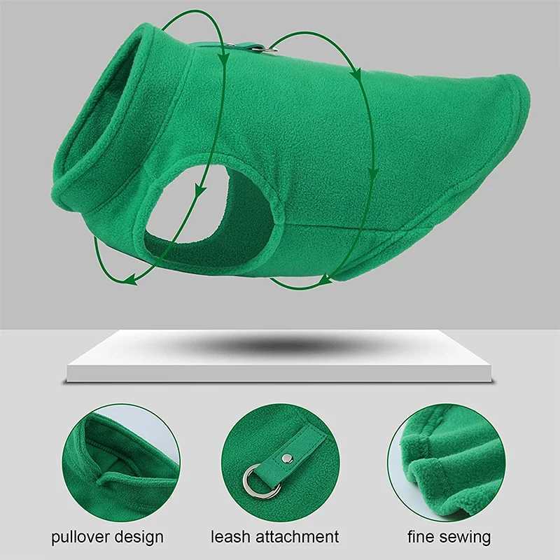 Winter outdoor dog clothes Fleece Dog Vest Jacket For Small Medium Dogs French Bulldog Puppy Dog Cat Clothing with Pull RingXJ250109