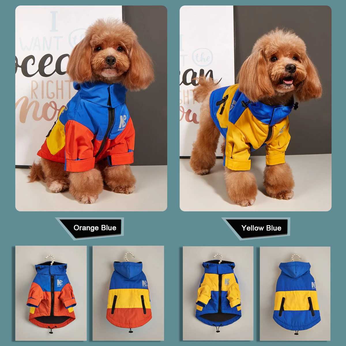 Winter Dog Jacket Thickened Fleece Warm Dog Clothes Waterproof Raincoat French Bulldog Puppy Coat Windproof Big Dog ClothingXJ250109
