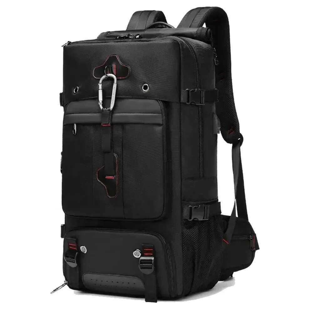 Men 35/50/60/80L Travel Laptop Business Dual Use Expandable USB Port Bag Large Capacity Waterproof Backpack