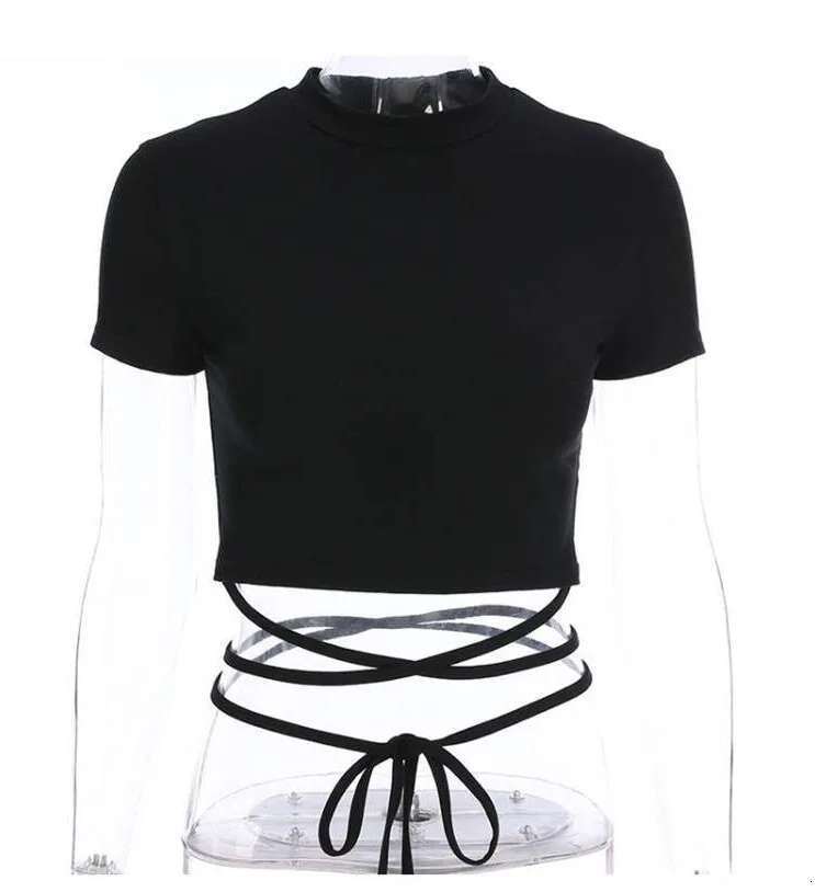 Women's Wear Jinx Arcane Monkey Graffiti Art Girls Crop T Shirts Blocked Short Sleeves Aesthetic O-Neck Bandage Top Summer Streetwear Clothes