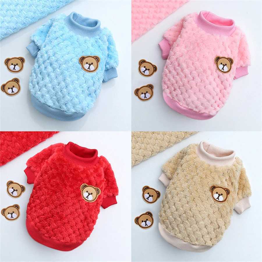 Puppy Sweater Pet Clothes Autumn And Winter New Dog Fleece Jackets Double-leg Plaid Dog Apparel Christmas GiftXJ250109