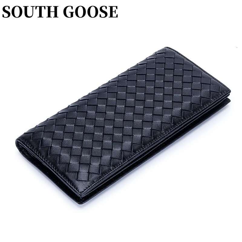 Genuine Leather Men Classical Long Slim Thin Clutch Business Wallets Women Sheepskin Card Holder Phone Bag Billfolds