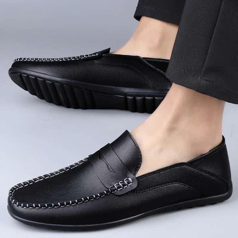 Summer Man Loafers Wedding Dress White Driving Moccasins Footwear Men Casual Split Leather Slip On Lightweight Male Shoes