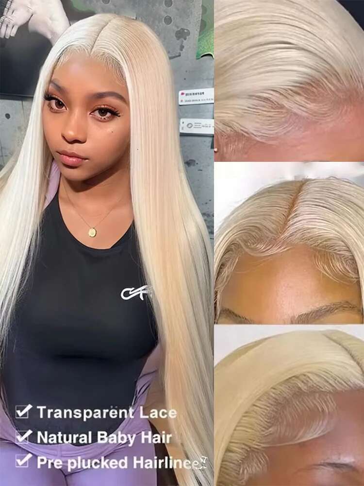 30 40 inch 613 Honey Blonde Straight 13x4 Lace Wigs Human Hair Glueless 5x5 Closure Brazilian Hd 13x6 Front Wig PrePlucked