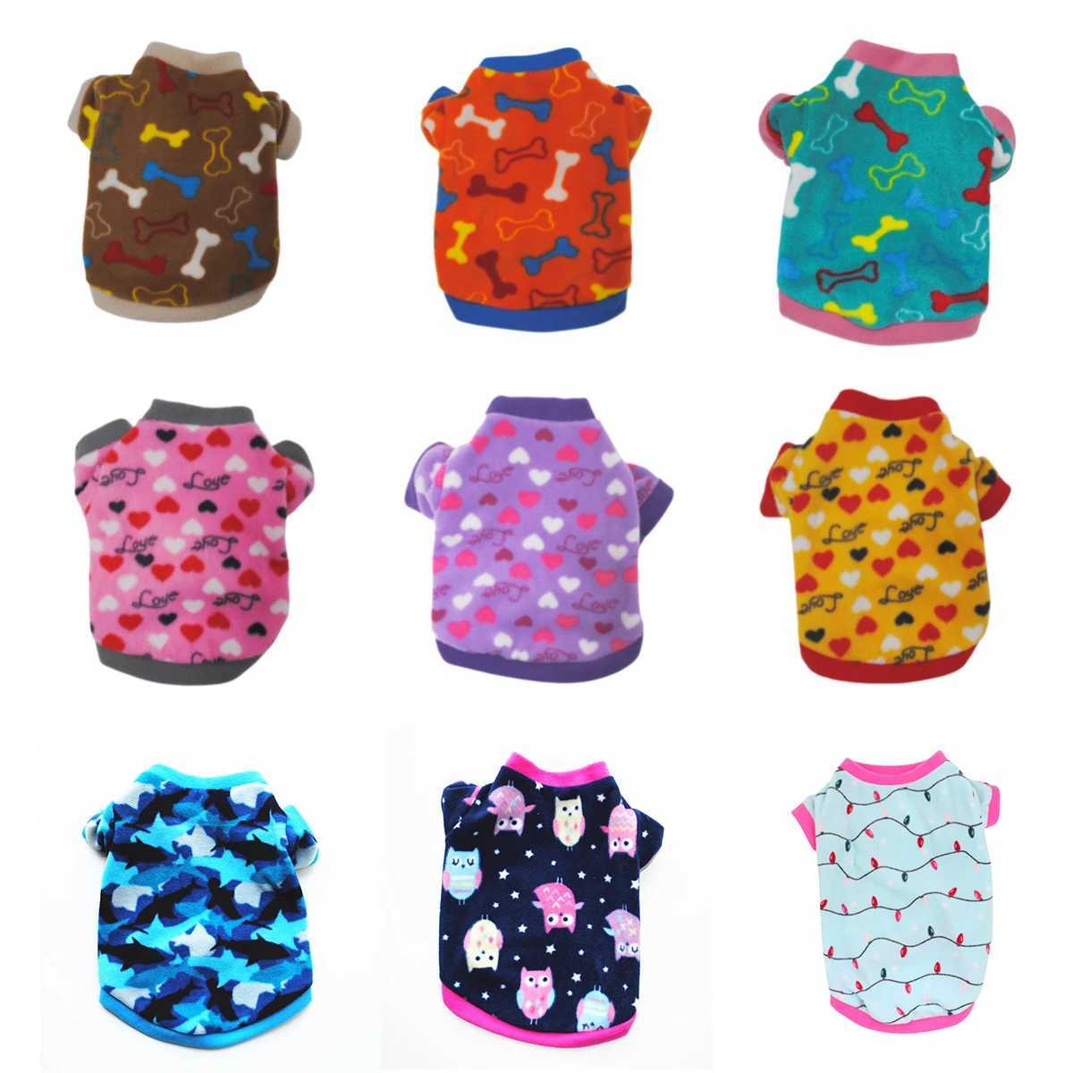 Chihuahua Clothes Cute Printed Small Dog Clothes French Bulldog Dogs Clothes Pets Warm Fleece Dog Winter Coat Puppy Dog CostumeXJ250109