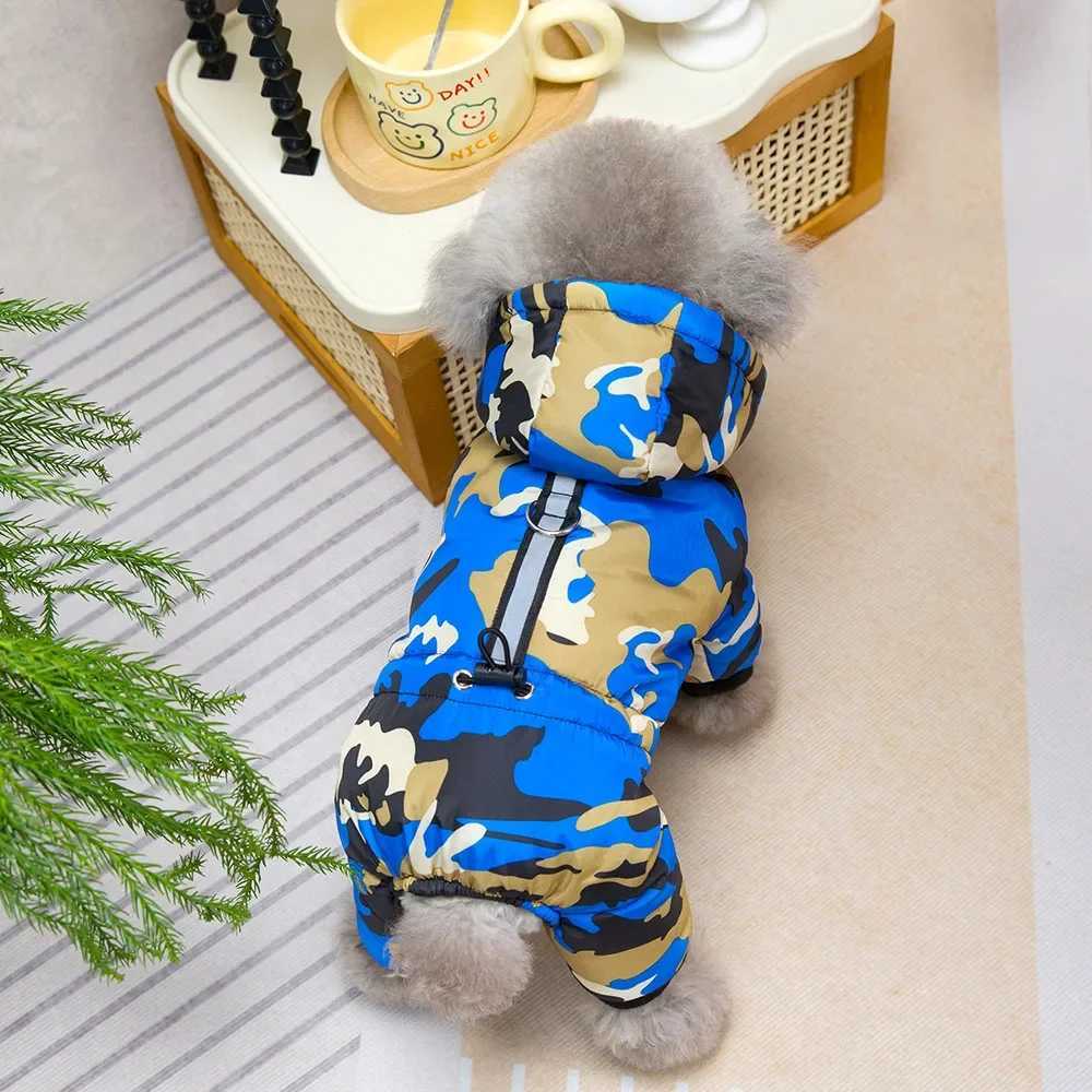 Winter Dog Clothes Waterproof Puppy Coat Warm Cotton Jacket for Small Dogs Four Legged Camouflage Print Pet Cat Dog Down CoatXJ250109