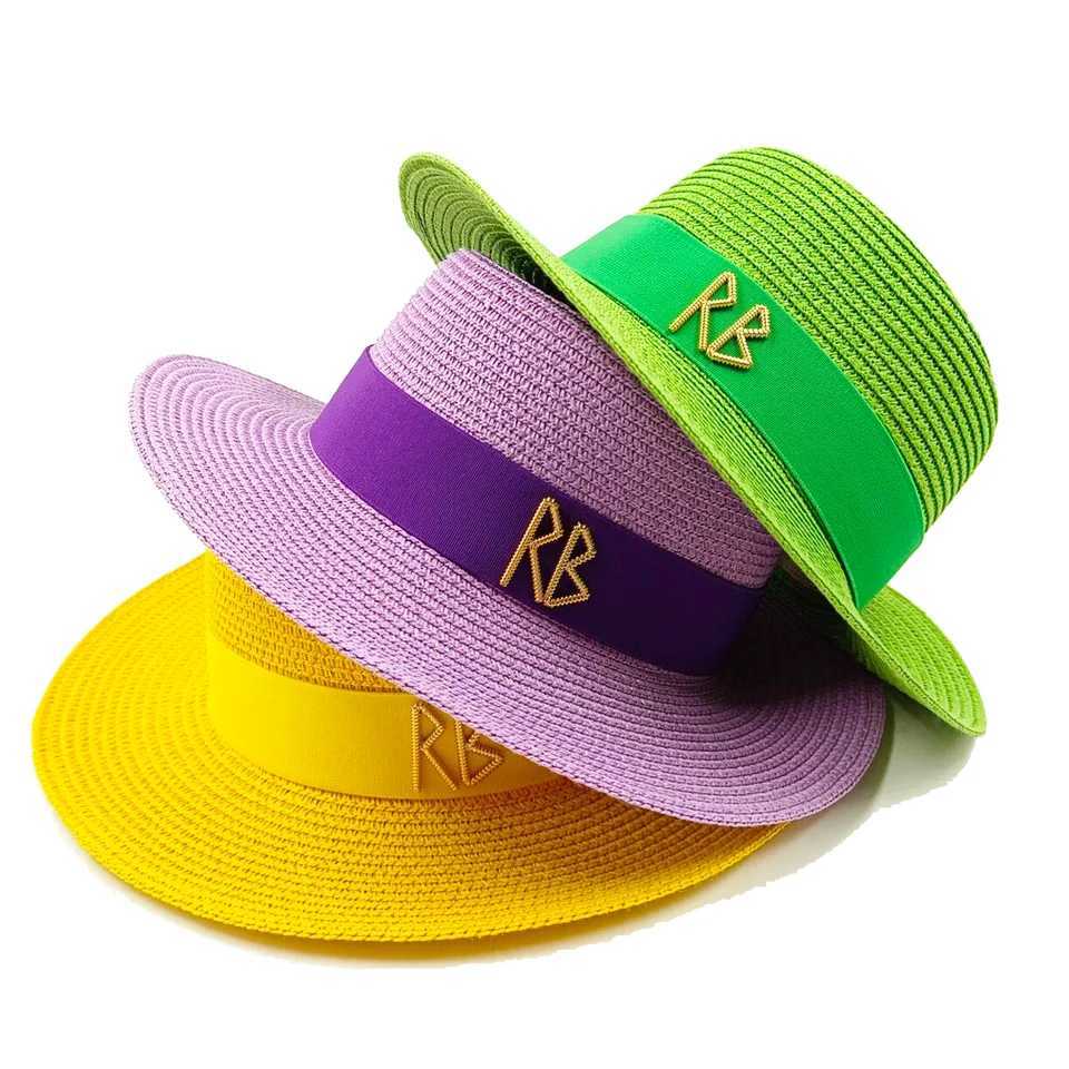 Summer Sun Straw Hat 2024 Concave and Convex Top Adjustable Elastic Webbing Accessories Men and Wen Sun Hat Outdoor Beach Hat X250109